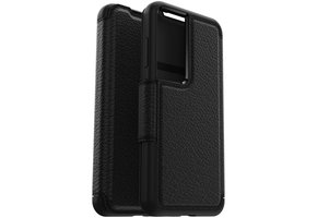 Otterbox - Samsung Galaxy S23 - Strada Case leren bookcase hoesje - Zwart + Lunso Screenprotector