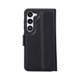 Samsung Galaxy S23 lederen afneembare 2-in-1 bookcase hoes - Zwart