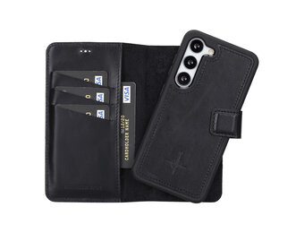 NorthLife - Samsung Galaxy S23 - Lederen Afneembare 2-in-1 bookcase hoes - Zwart