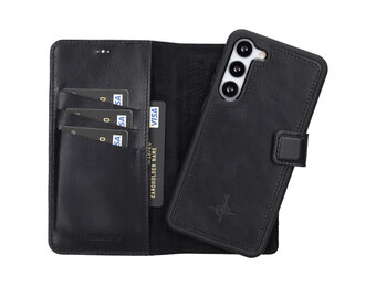 NorthLife - Samsung Galaxy S23 Plus - Lederen Afneembare 2-in-1 bookcase hoes - Zwart