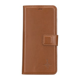 Samsung Galaxy S23 Plus lederen afneembare 2-in-1 bookcase hoes - Cognac