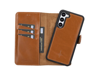 NorthLife - Samsung Galaxy S23 Plus - Lederen Afneembare 2-in-1 bookcase hoes - Cognac