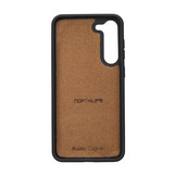 Samsung Galaxy S23 Plus lederen afneembare 2-in-1 bookcase hoes - Cognac