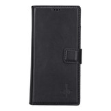 Samsung Galaxy S23 Ultra lederen afneembare 2-in-1 bookcase hoes - Zwart