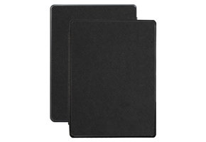 Lunso - Kobo Aura H2o edition 1 hoes (6.8 inch) - Vegan Saffiano Leren sleep cover - Zwart