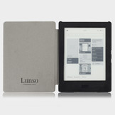 Kobo Aura H2o Edition 1 hoes (6.8 inch) Vegan Saffiano leren sleep cover - Zwart