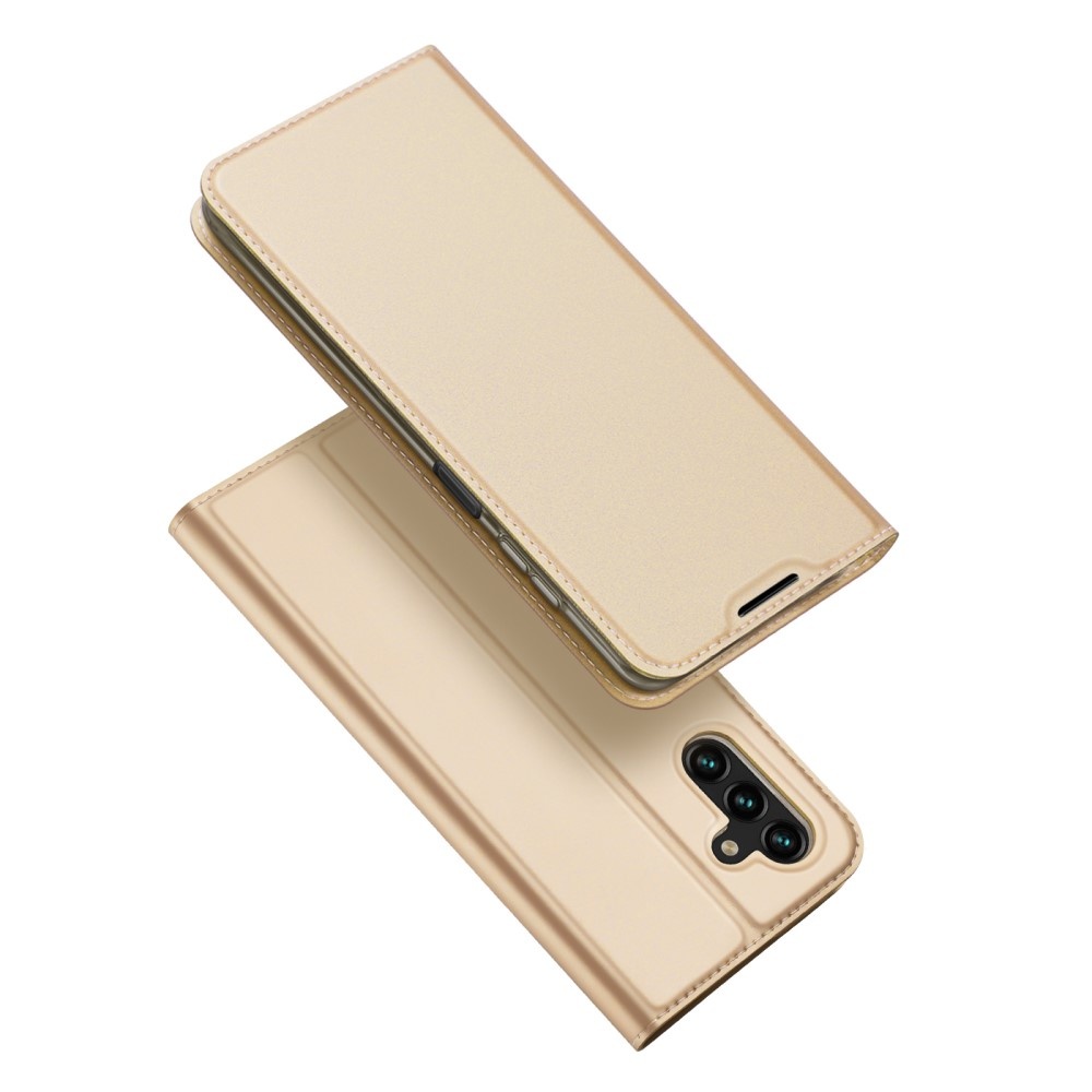 Samsung Galaxy A04s Slim Bookcase hoesje - Goud