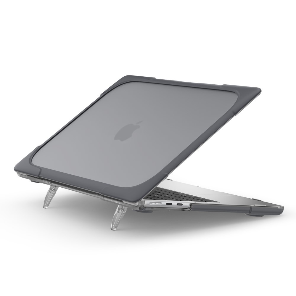 MacBook Air 13 inch (2022-2026) Armor cover hoes met pootjes - Grijs