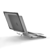 MacBook Air 13 inch (2022-2025) Armor cover hoes met pootjes - Grijs