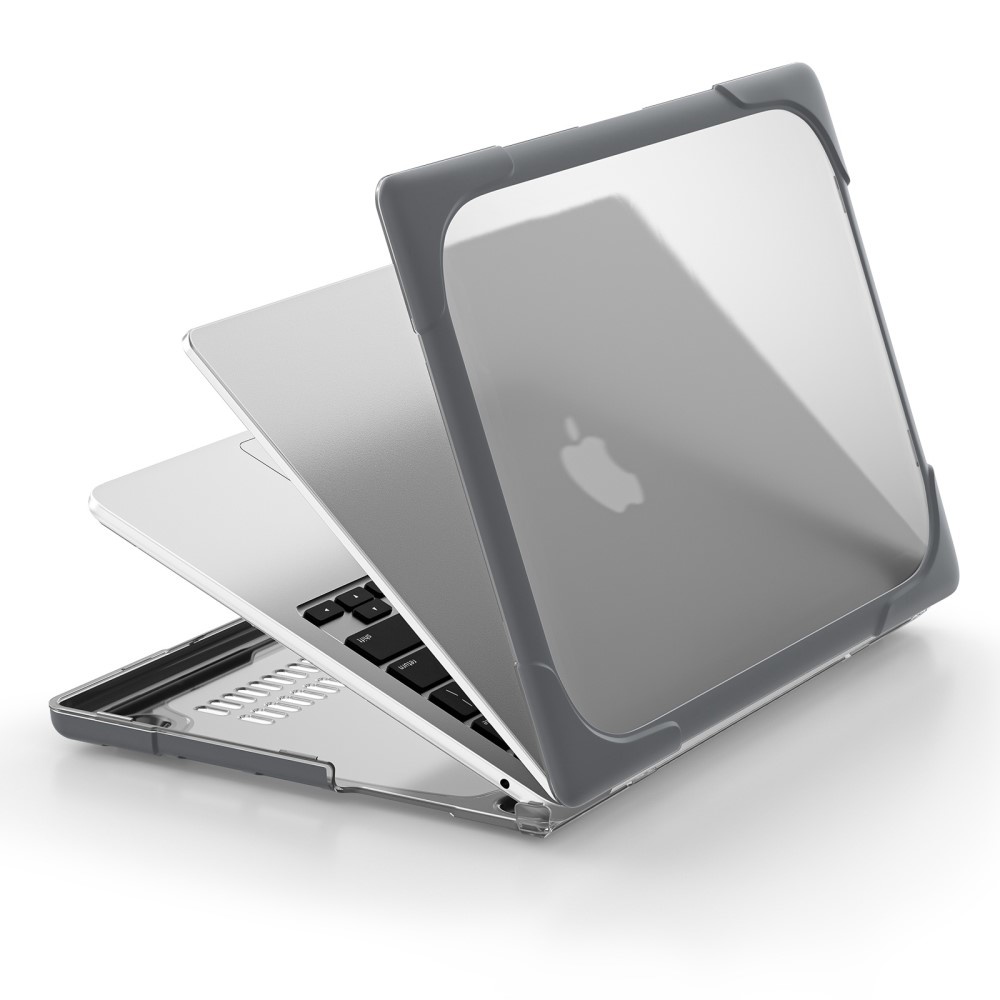 MacBook Air 13 inch (2022-2026) Armor cover hoes met pootjes - Grijs