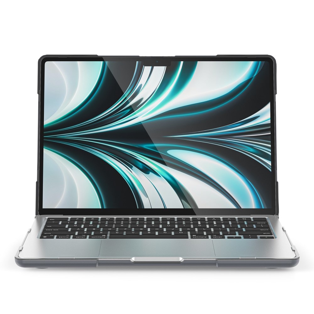 MacBook Air 13 inch (2022-2026) Armor cover hoes met pootjes - Grijs