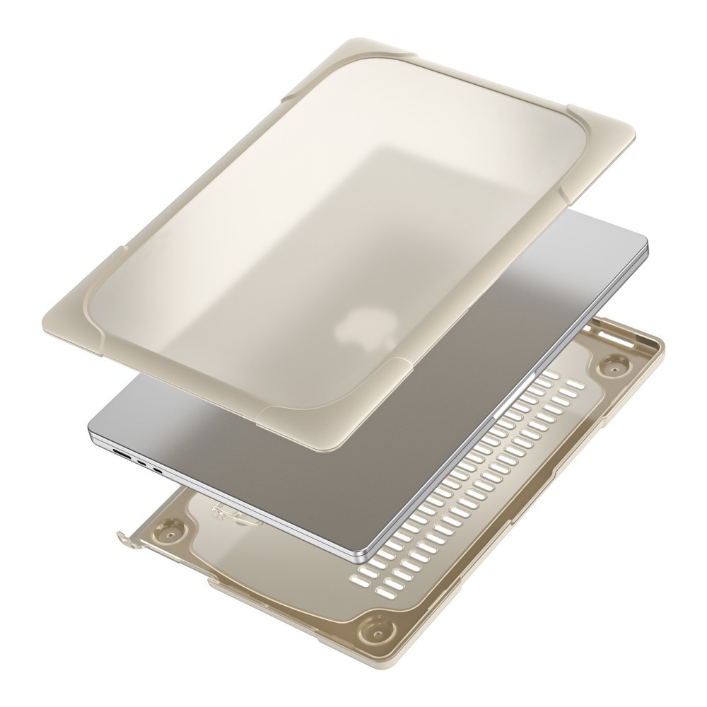 MacBook Air 13 inch (2022-2026) Armor cover hoes met pootjes - Beige
