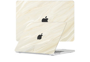 Lunso MacBook Air 13 inch (2022-2026) cover hoes - case - Creamy Vibes