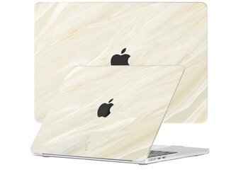 Lunso MacBook Air 13 inch (2022-2025) cover hoes - case - Creamy Vibes