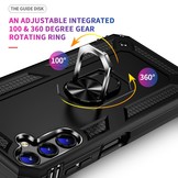 Samsung Galaxy A14 5G Armor backcover hoes met ringhouder - Zwart