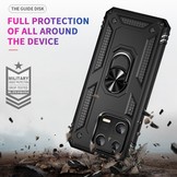 Xiaomi 13 Armor backcover hoes met ringhouder - Zwart
