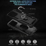 Xiaomi 13 Armor backcover hoes met ringhouder - Zwart