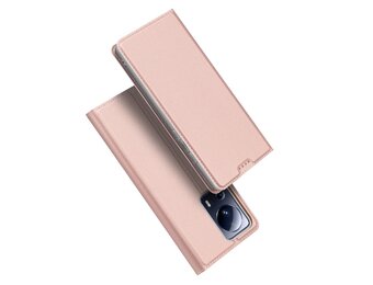 Dux Ducis - Xiaomi 13 Lite - Slim bookcase hoesje - Rose Goud