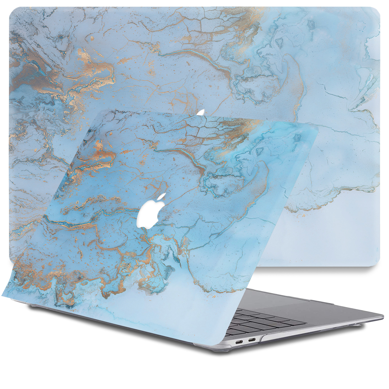 Lunso - MacBook Air 13 inch (2010-2017) - cover hoes - Marble Ariel