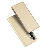 Samsung Galaxy A34 Slim Bookcase hoesje - Goud