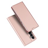 Samsung Galaxy A34 Slim Bookcase hoesje - Rose Goud
