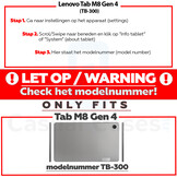 Lenovo Tab M8 Gen 4 (8 inch) Tri-Fold Bookcase hoes - Zwart