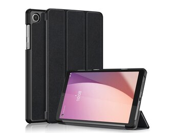 Lunso - Lenovo Tab M8 Gen 4 (8 inch) - Tri-Fold Bookcase hoes - Zwart