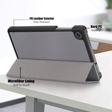 Lenovo Tab M8 Gen 4 (8 inch) Tri-Fold Bookcase hoes - Grijs