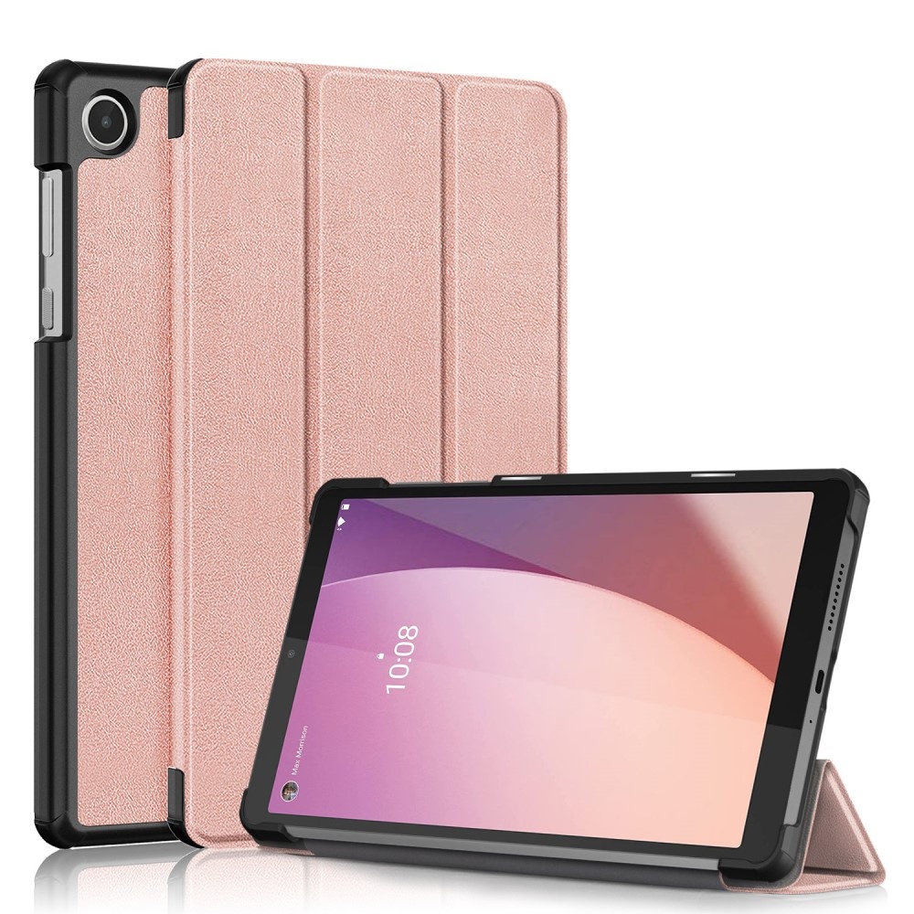 Lenovo Tab M8 Gen 4 (8 inch) Tri-Fold Bookcase hoes - Rose Goud
