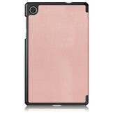 Lenovo Tab M8 Gen 4 (8 inch) Tri-Fold Bookcase hoes - Rose Goud
