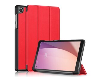 Lunso - Lenovo Tab M8 Gen 4 (8 inch) - Tri-Fold Bookcase hoes - Rood