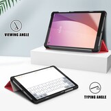 Lenovo Tab M8 Gen 4 (8 inch) Tri-Fold Bookcase hoes - Rood
