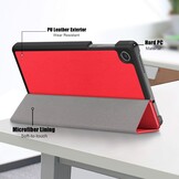 Lenovo Tab M8 Gen 4 (8 inch) Tri-Fold Bookcase hoes - Rood