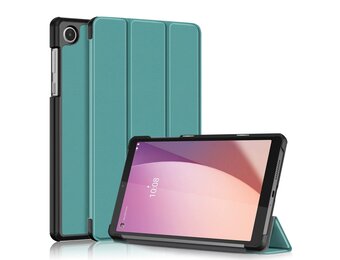 Lunso - Lenovo Tab M8 Gen 4 (8 inch) - Tri-Fold Bookcase hoes - Groen