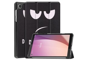 Lunso - Lenovo Tab M8 Gen 4 (8 inch) - Tri-Fold Bookcase hoes - Don't Touch