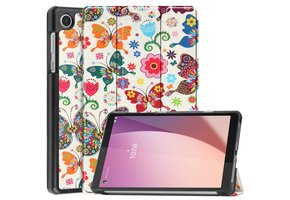 Lunso - Lenovo Tab M8 Gen 4 (8 inch) - Tri-Fold Bookcase hoes - Vlinders