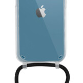iPhone 13 Pro Telefoonhoes met zwart koord - Transparant