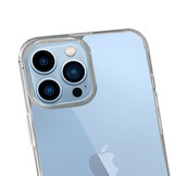iPhone 13 Pro Telefoonhoes met zwart koord - Transparant