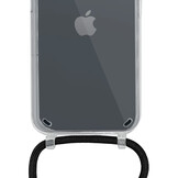 iPhone SE 2022, iPhone SE 2020, iPhone 8 en iPhone 7 Telefoonhoes met zwart koord - Transparant