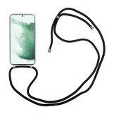 Samsung Galaxy S22 Plus Telefoonhoes met zwart koord - Transparant