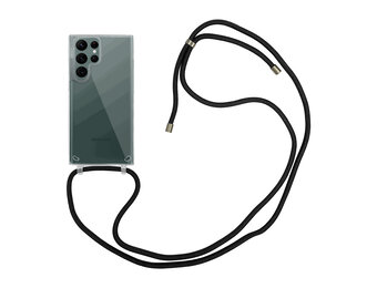 Høyde - Samsung Galaxy S22 Ultra - Telefoonhoes met koord - Transparant