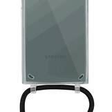 Samsung Galaxy S22 Ultra Telefoonhoes met zwart koord - Transparant