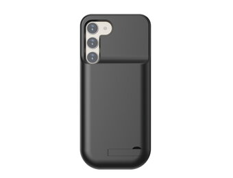 Lunso - Samsung Galaxy S23 Plus case - Powerbank hoesje - 6000 mAh - Zwart