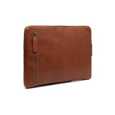 Clinton lederen laptop hoes voor 14 inch laptops - Cognac