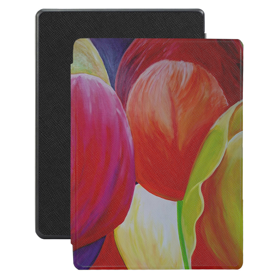 Kobo Aura H20 Edition 1 hoes (6.8 inch) Vegan Saffiano leren sleep cover - Tulpen