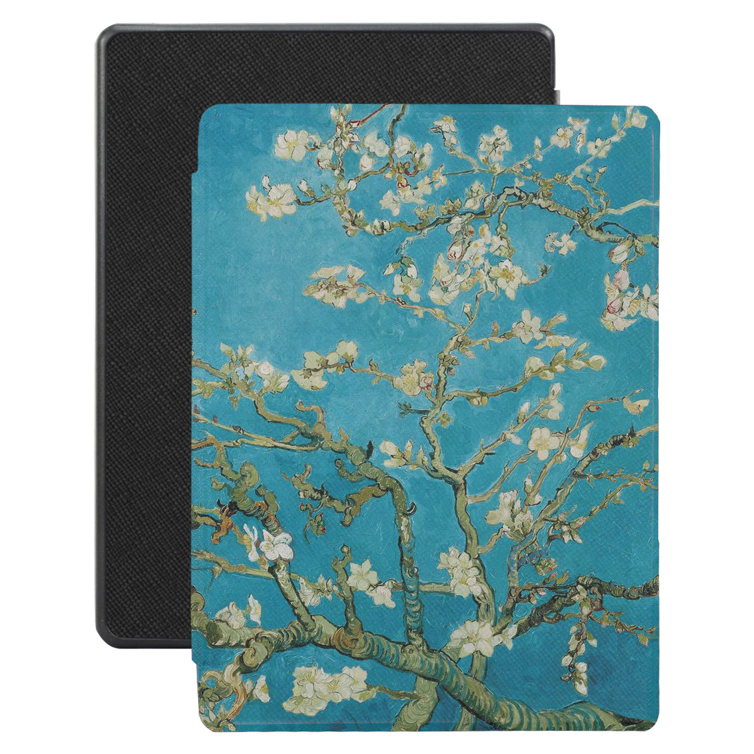 Kobo Aura H20 Edition 1 hoes (6.8 inch) Vegan Saffiano leren sleep cover - Van Gogh Amandelbloesem