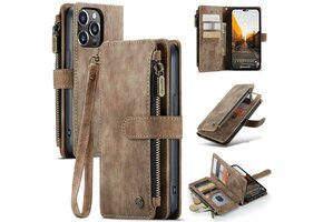 Caseme - iPhone 14 Pro Max - Portemonnee hoes - Bruin