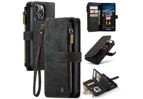 Caseme - iPhone 14 Pro Max - Portemonnee hoes - Zwart