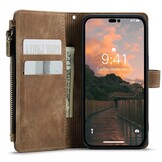 iPhone 14 Pro Portemonnee hoes - Bruin