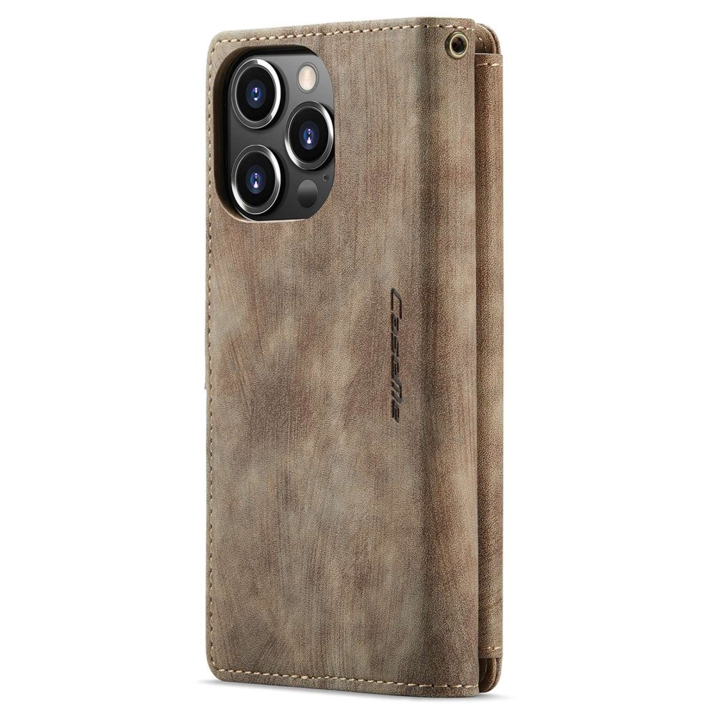 iPhone 14 Pro Portemonnee hoes - Bruin